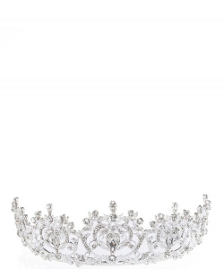 Crystal Casting Mid-Size Tiara TR330089 Silver Clear
